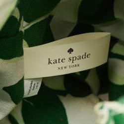 Pre Owned Kate Spade Green/Natural Wicker Frog Bag