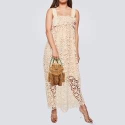 Pre Owned Kate Spade Green/Natural Wicker Frog Bag