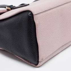 Pre Owned Kate Spade Pink/Black Leather Flap Shoulder Bag