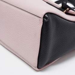 Pre Owned Kate Spade Pink/Black Leather Flap Shoulder Bag