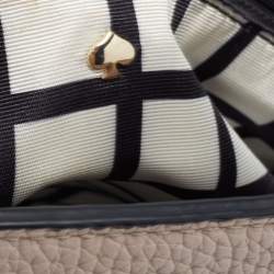 Pre Owned Kate Spade Pink/Black Leather Flap Shoulder Bag