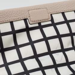 Pre Owned Kate Spade Pink/Black Leather Flap Shoulder Bag