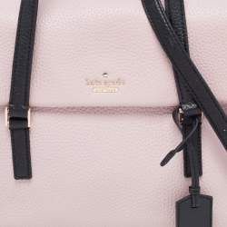 Pre Owned Kate Spade Pink/Black Leather Flap Shoulder Bag