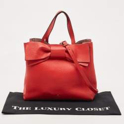 Pre Owned Kate Spade Red Leather Olive Drive Brigette Tote