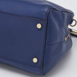 Pre Owned Kate Spade Navy Blue Leather Tassel Satchel