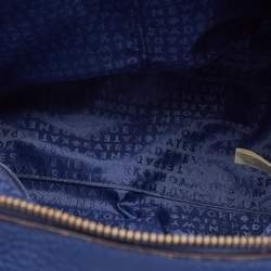 Pre Owned Kate Spade Navy Blue Leather Tassel Satchel