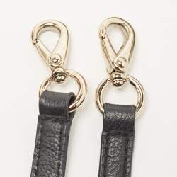 Pre Owned Kate Spade Black/Brown Woven Raffia and Leather Leslie Foldover Tote