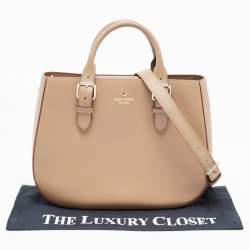 Pre Owned Kate Spade Brown Leather Charlotte Street Sylvie Tote