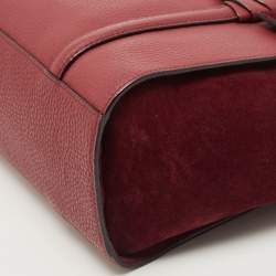 Kate Spade Burgundy Leather and Suede Abigail Tote