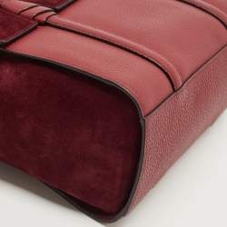 Kate Spade Burgundy Leather and Suede Abigail Tote