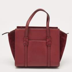 Kate Spade Burgundy Leather and Suede Abigail Tote