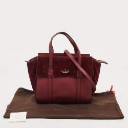 Kate Spade Burgundy Leather and Suede Abigail Tote