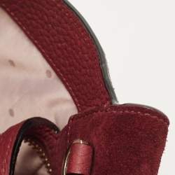 Kate Spade Burgundy Leather and Suede Abigail Tote