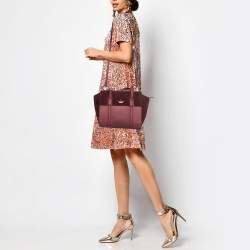 Kate Spade Burgundy Leather and Suede Abigail Tote