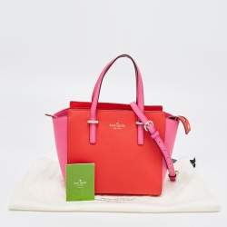 Kate Spade Pink/Red Saffiano Leather Cedar Street Hayden Tote