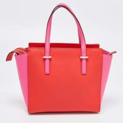 Kate Spade Pink/Red Saffiano Leather Cedar Street Hayden Tote