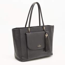Kate Spade Black Leather Longacre Court Cal Tote