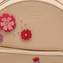 Kate Spade Light Peach Saffiano Leather Catus Tomi Patch Backpack