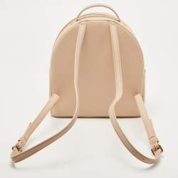 Kate Spade Light Peach Saffiano Leather Catus Tomi Patch Backpack