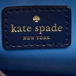 Pre Owned Kate Spade Navy Blue Leather Anissa Putnam Drive Tote