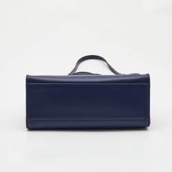 Pre Owned Kate Spade Navy Blue Leather Anissa Putnam Drive Tote