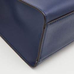 Pre Owned Kate Spade Navy Blue Leather Anissa Putnam Drive Tote