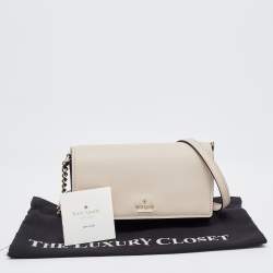 Pre Owned Kate Spade Beige/Black Leather Cameron Street Corin Crossbody Bag