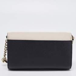 Pre Owned Kate Spade Beige/Black Leather Cameron Street Corin Crossbody Bag