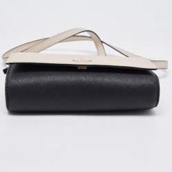 Pre Owned Kate Spade Beige/Black Leather Cameron Street Corin Crossbody Bag