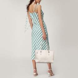 Pre Owned Kate Spade Light Beige Leather Cedar Street Jensen Tote