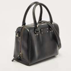 Pre Owned Kate Spade Black Leather Wellesley Alessa Satchel