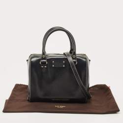 Pre Owned Kate Spade Black Leather Wellesley Alessa Satchel
