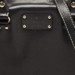 Pre Owned Kate Spade Black Leather Wellesley Alessa Satchel