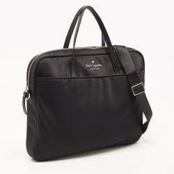Pre Owned Kate Spade Black Nylon The Little Better Sam Laptop Bag