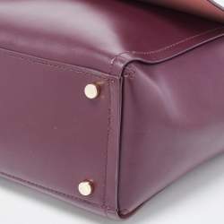 Pre Owned Kate Spade Purple Leather Large Arbour Hill Charline Top Handle Bag