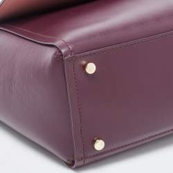 Pre Owned Kate Spade Purple Leather Large Arbour Hill Charline Top Handle Bag