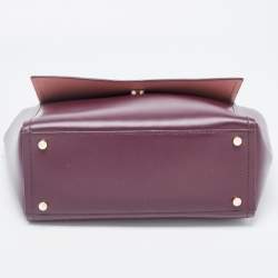 Pre Owned Kate Spade Purple Leather Large Arbour Hill Charline Top Handle Bag