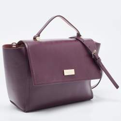 Pre Owned Kate Spade Purple Leather Large Arbour Hill Charline Top Handle Bag