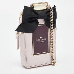 Pre Owned Kate Spade Pink Leather On Pointe Perfume Bottle Crossbody Bag