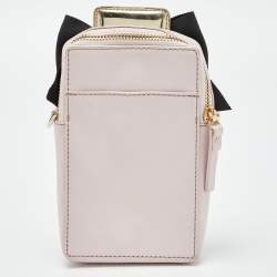 Pre Owned Kate Spade Pink Leather On Pointe Perfume Bottle Crossbody Bag