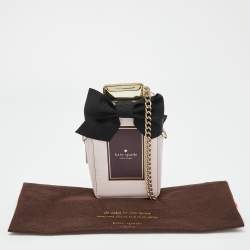 Pre Owned Kate Spade Pink Leather On Pointe Perfume Bottle Crossbody Bag
