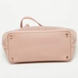 Pre Owned Kate Spade Pink Perforated Leather Cedar Street Harmony Tote