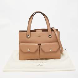 Pre Owned Kate Spade Beige Leather New York Stewart Street Big Boy Tote