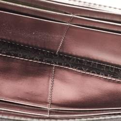 Kate Spade Silver/Grey Coarse Glitter And Leather Wallet On Chain