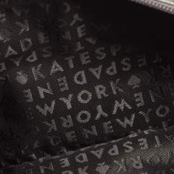 Kate Spade Silver/Grey Coarse Glitter And Leather Wallet On Chain
