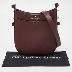مملوكة مسبقًا Kate Spade Burgundy Leather Leila North South Crossbody Bag