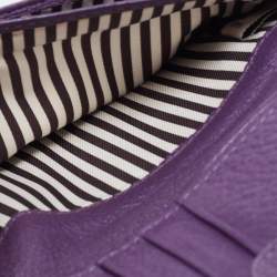 Pre Owned Kate Spade Purple Leather New York Staci Bifold Wallet