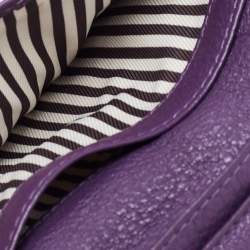 Pre Owned Kate Spade Purple Leather New York Staci Bifold Wallet