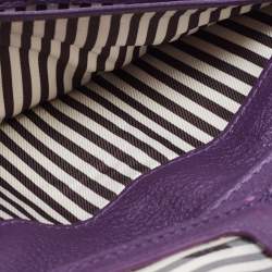 Pre Owned Kate Spade Purple Leather New York Staci Bifold Wallet