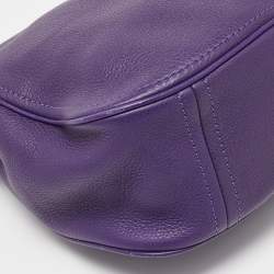 Pre Owned Kate Spade Purple Pebbled Leather Finley Hobo